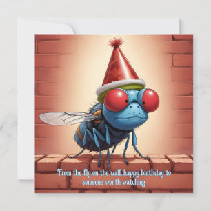 Carte Fly on the Wall Anniversaire : Amusant satirique !