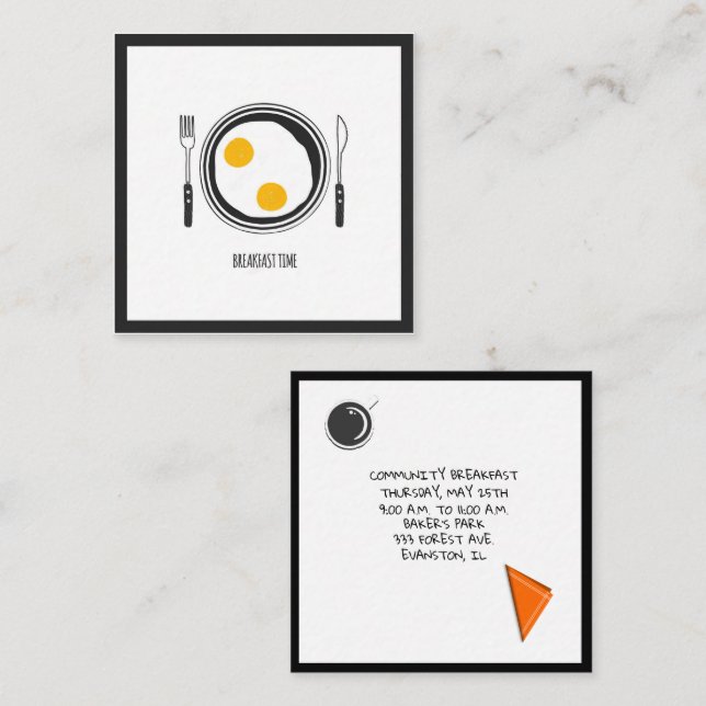 carte flyer petit-déjeuner communautaire (Devant / Derrière)