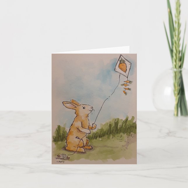 Carte Flying Kite Hare (Devant)