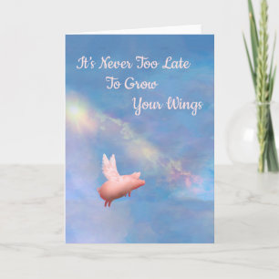 Carte Flying Pig Grow Your Wings