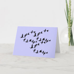 Carte Flying South Geese Greeting Card
