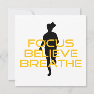 Carte Focus Croire Respirer Jaune Courir Fitness