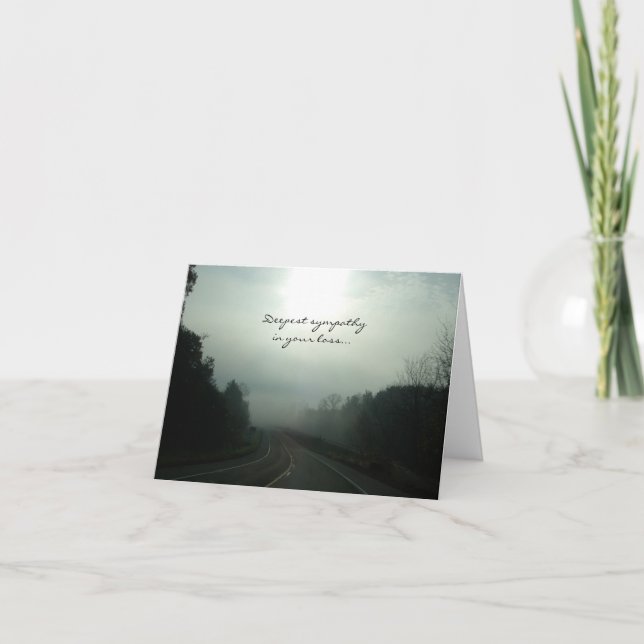 Carte Foggy Road Sympathy (Devant)