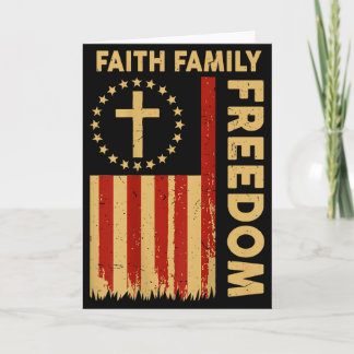 Carte Foi chrétienne patriotique familiale liberté dans 