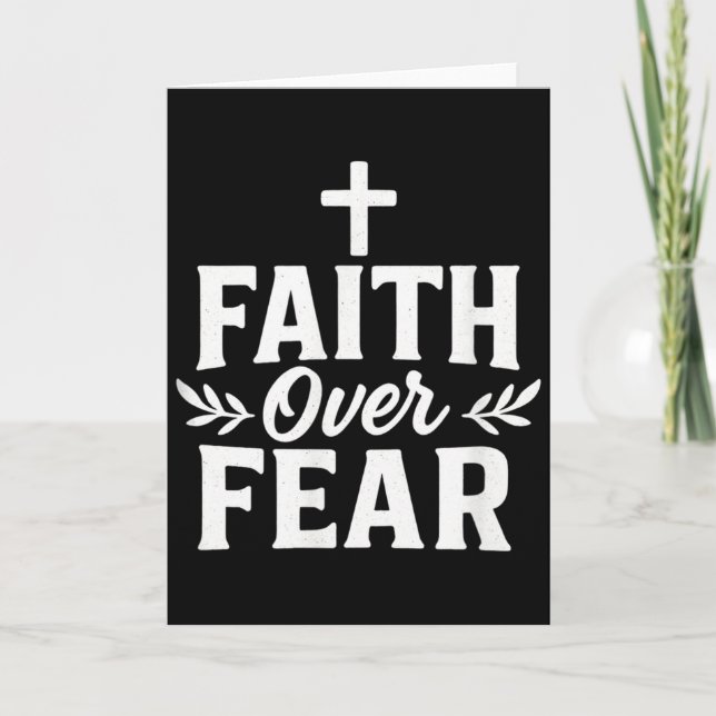 Carte Foi sur la peur Verset biblique de motivation chré (Devant)
