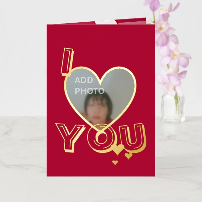 Carte Foil de la Saint-Valentin romantique (Orchidée)