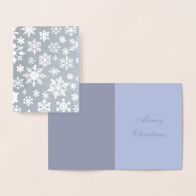 Carte Foil de Noël Silver et Snowflakes (Affichage)