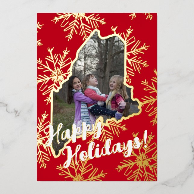 Carte Foil Maine Family (Recto)