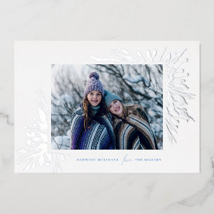 Carte Foil Photo Silver Winter Wonderland