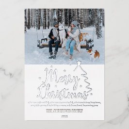 Carte Foil Silver Joyeux Noël