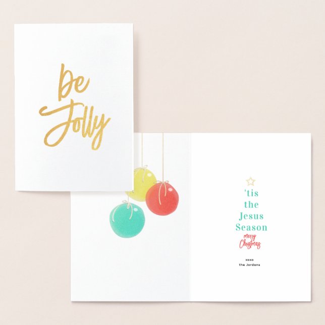 Carte Foil Sparkly Christmas Balls (Affichage)