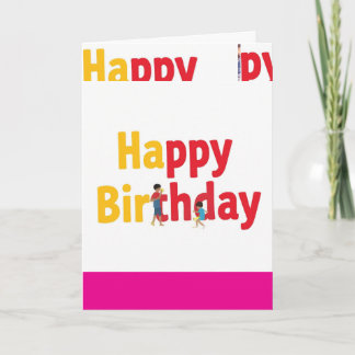 Carte Folded Greeting Card HAPPY BIRTHDAY 