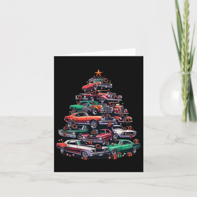 Carte Folie De Voiture Arbre De Noël, Muscle Clic Et Hot (Devant)
