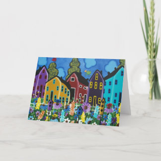 Carte FOLK ART Busy Bee BY LORI EVERETT GREETING cards