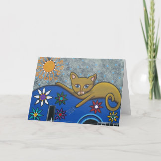 Carte Folk art Play It Again By Lori Greeting Card