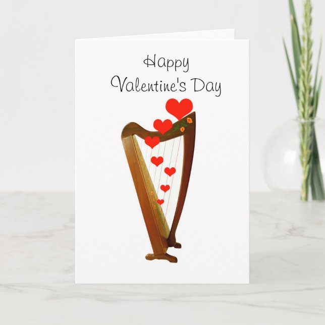 Carte Folk Harp Valentine (Devant)