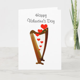 Carte Folk Harp Valentine