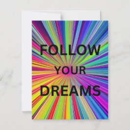 Carte Follow Your Dreams Flat Card