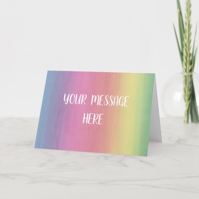 Carte Fond aquarelle - Personnalisez votre propre    (Devant)