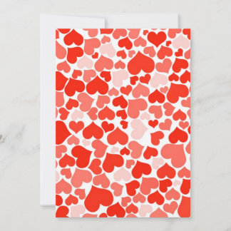 Carte Fond de coeurs rouges