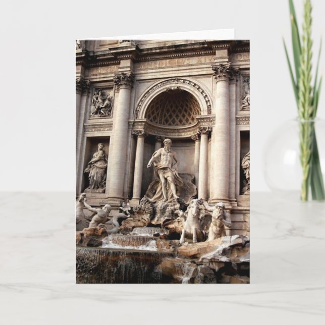 Carte Fontaine de Trevi Rome Italie Voyage (Devant)