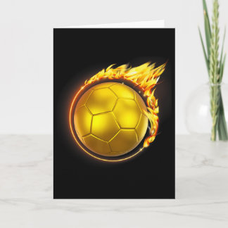 Carte Foot Ll Flames Flamboyant Soccer Volant Ll Allumé