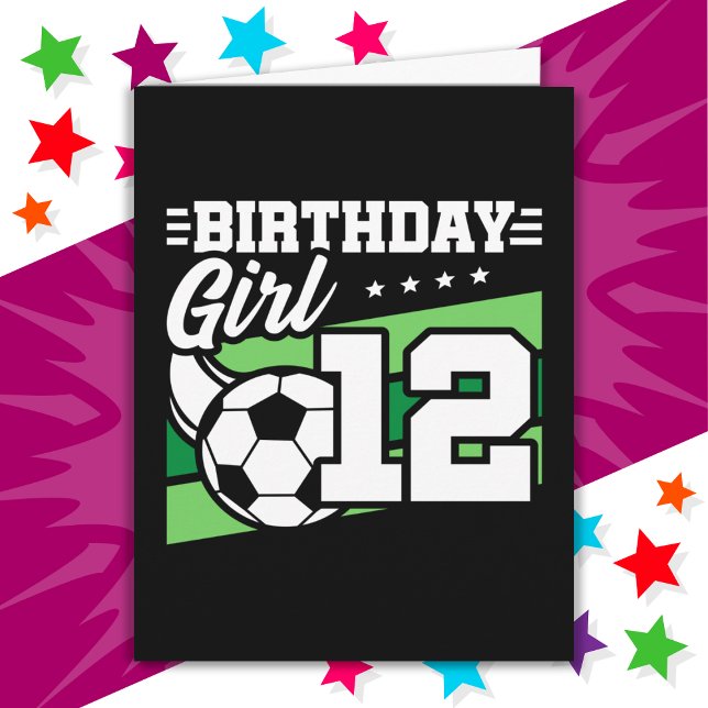 Carte Football 12 ans 12e anniversaire fille (Créateur téléchargé)