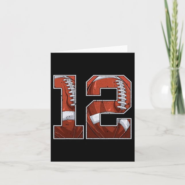 Carte Football 12e anniversaire garçon Douze 12 ans Bda (Devant)
