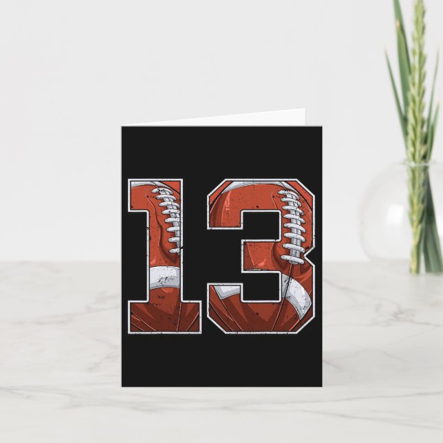 Carte Football 13e anniversaire garçon Treize ans 13 ans (Devant)