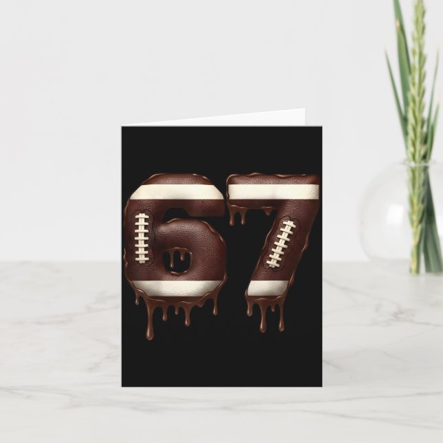 Carte Football 67 Funny Six Seven 6 7 Meme  (Devant)