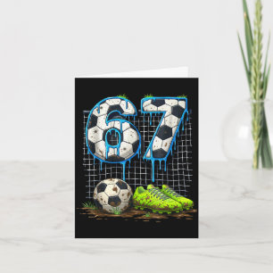 Carte Football 67 six sept drôle gen alpha meme goutte 