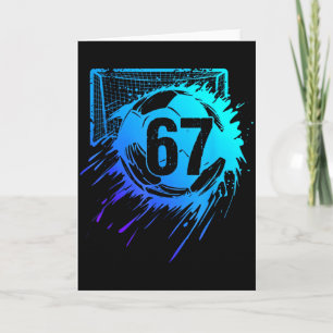 Carte Football 67 Six Seven Numéro Cool Drôle Mème Footb