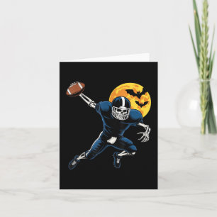 Carte Football Américain Squelette Football Fan Hallowee