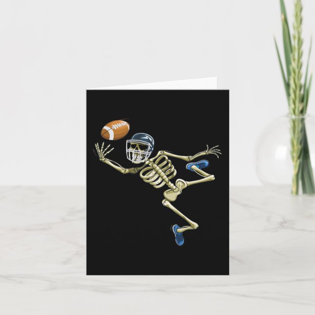 Carte Football américain Squelette Halloween Hommes garç (Devant)