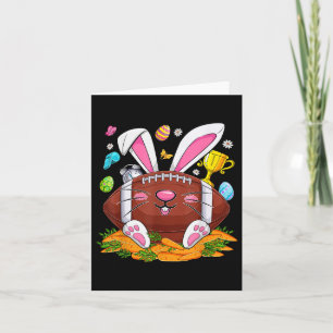 Carte Football Amusant & ; Oeufs Visage Bunny Joyeux