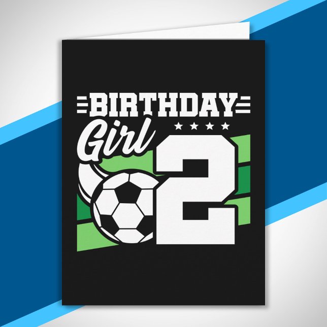 Carte Football Anniversaire - Fille de 2 ans - 2ème Anni (Créateur téléchargé)
