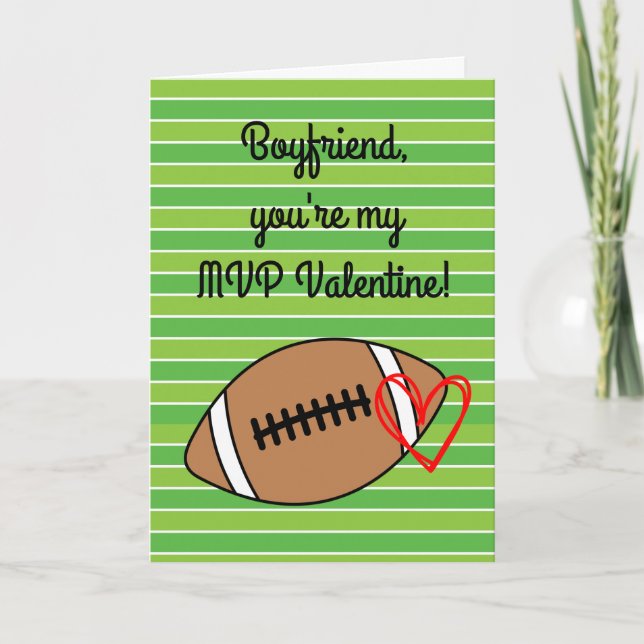 Carte Football Boyfriend Saint-Valentin (Devant)