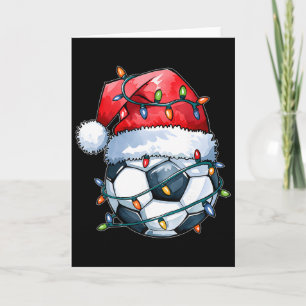 Carte Football Byll Chapeau de Père Noël Xmas Drôle de N