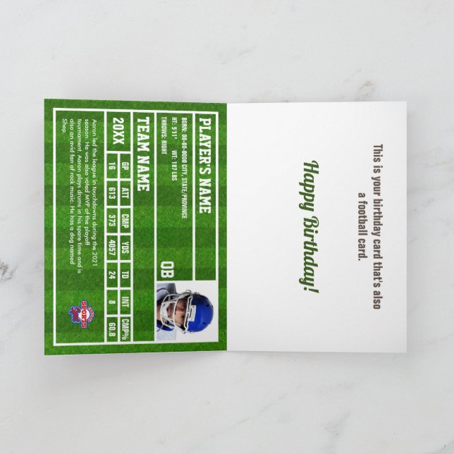 Carte Football Card (Intérieur)