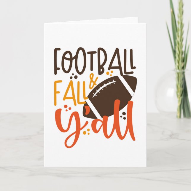 Carte Football d'automne et vous tous (Devant)