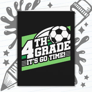 Carte Football de 4e année Premier jour Retour à l'école