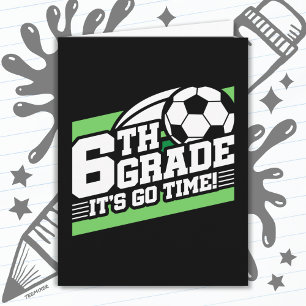Carte Football de 6e année Premier jour Retour à l'école