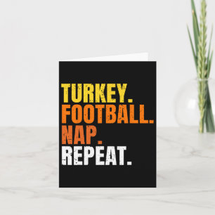 Carte Football Dinde Sieste Répéter Citrouille Heureux A
