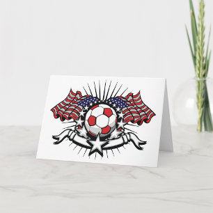 Carte Football drapeau américain patriotique