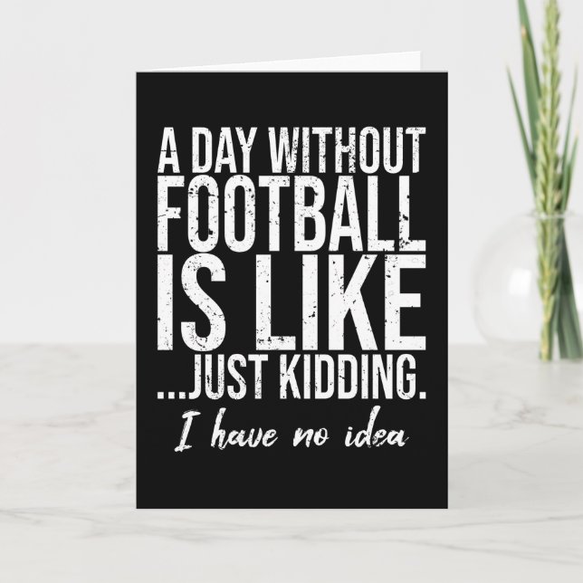 Carte Football drôle sport idée cadeau (Devant)
