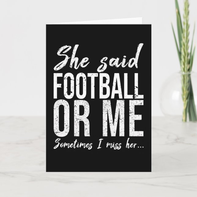 Carte Football drôle sport idée cadeau (Devant)