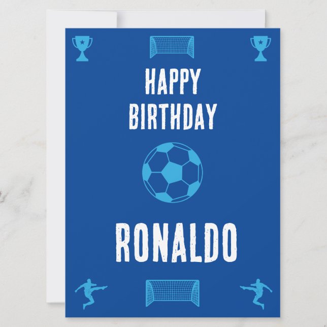 Carte Football Football Anniversaire bannière (Devant)