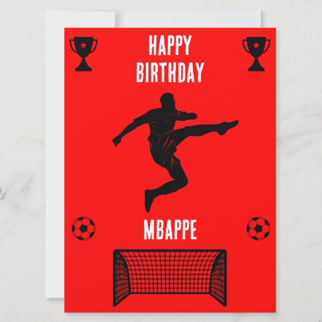 Carte Football Football Anniversaire bannière (Devant)