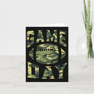 Carte Football Gameday Jour de match Camouflage Drapeau 