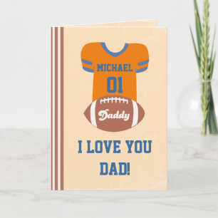 Carte Football Jersey Card, Fête des pères Anniversaire